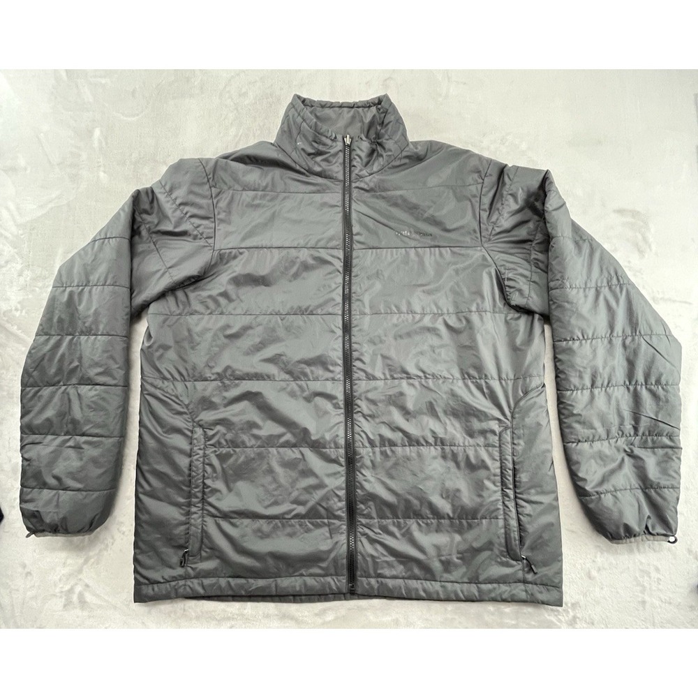 Patagonia Jacket Men XL Gray Puffer Lined Full Zip Mock Neck Lightweight Outdoor